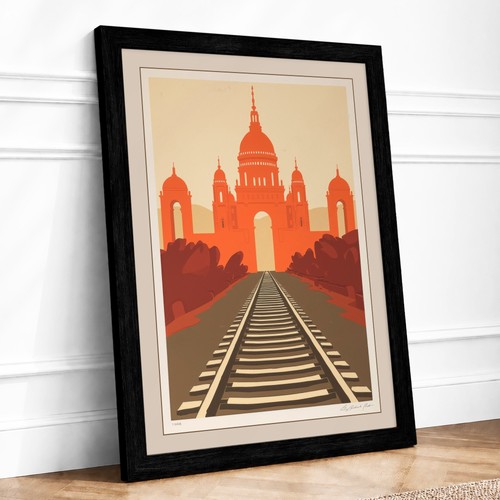 Cathedral and rails art - cathedral,