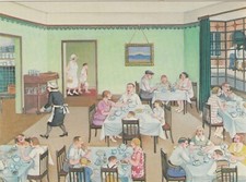 Postcard Breakfast At Seaview Art Painting by Gertrude Halsband Athena  Ref QG