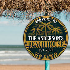 Personalized Beach House Sign