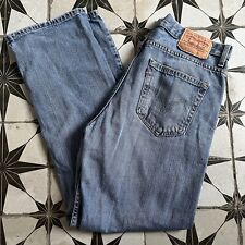 Levis 752 Jeans 34 x 30 Straight Fit Light Blue Wash Red Tab Denim Levi