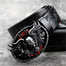 Skull Belt Buckle "Biker to