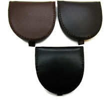 Real Leather Coin Tray Purse Wallet Gents Small Change Men Small Pocket