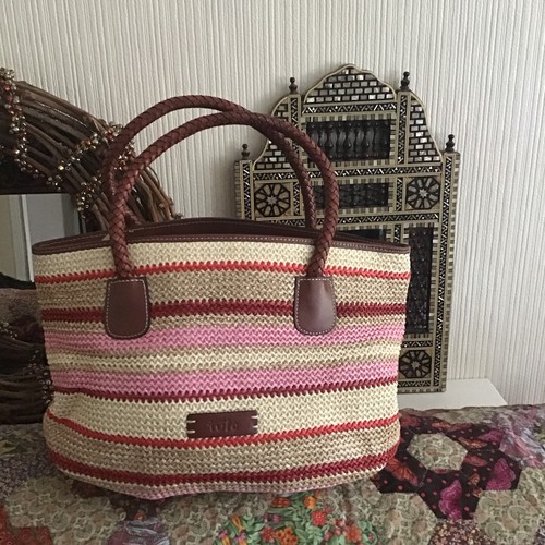 Tula woven straw handbag with - woven,