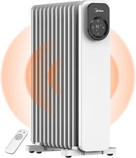 Midea Oil Filled Radiator, 11 Fins Electric Oil Heater with Remote Control