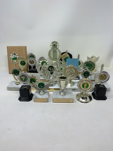 Vintage bowls trophies job lot - bowls,