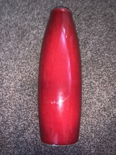 Scheurich Amano Vase 10.75"H Oxblood Red Torpedo Germany