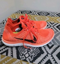 Womens Nike Free 4.0 Flyknit Running Shoes Size 5.5 EU 39 Bright Crimson