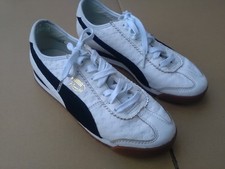 PUMA ROMA 68 , TOMAS MAIER / UK SIZE 6 / WHITE & BLACK / GOOD COND