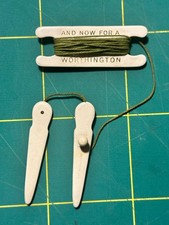 Worthington Brewery Net Repair Set – Ivorine Winder & Bone Tool, 8ft Twine