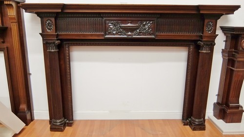 Solid mahogany fire surround - mahogany,