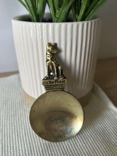 Vintage solid brass alsatian - solid,