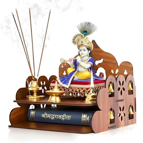 Small wooden pooja mandir - pooja,