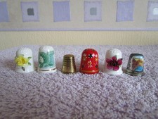 6 x Thimbles - China & Metal incl. Coalport