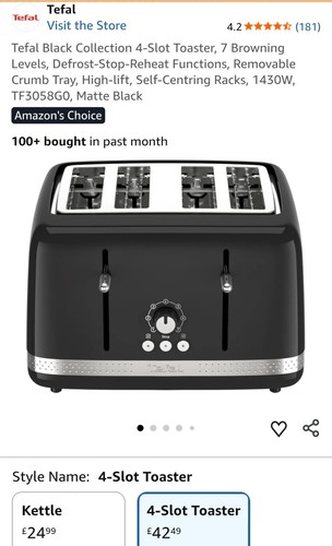 Tefal black collection slot - tefal,