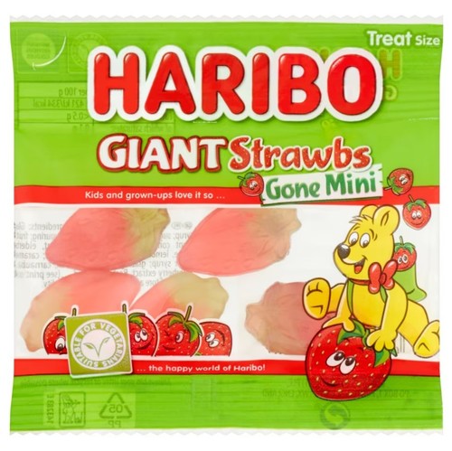 Haribo giant strawbs gone - haribo, mini