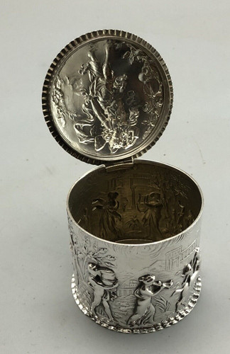 Victorian silver tea caddy f - silver,