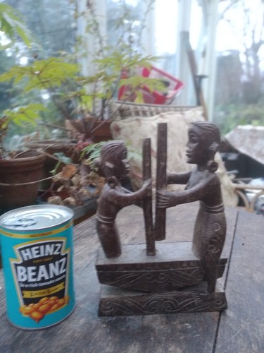 Vintage african carved figures - vintage,