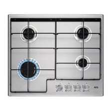 AEG HGX6400SM Gas Hob Stainless Steel 60cm Four Burner + 2 Year Warranty (New)
