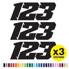3 X Custom Racing Numbers