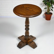 Old Charm Wine/Occasional Table Pedestal Light Oak Model 2217 FREE Delivery*