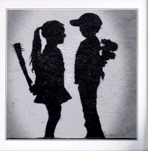 Banksy boy meets girl photo - banksy,