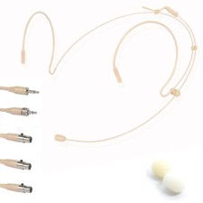 Beige Double Earhook Headset
