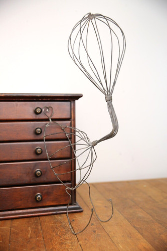 Vintage antique wire hat wig - antique,