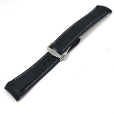 20mm 22mm Curved End Silicone Rubber Watch Strap For Omega seamaster