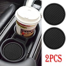 2x Universal Car Cup Holder Black Anti-Slip Insert Coaster Vehicle Accessories