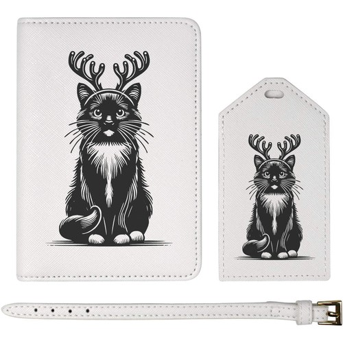 Cute cat with antlers - cat,