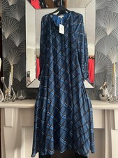 Jaeger (M&S) Blue Mix Midi