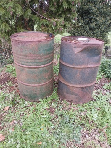 Metal oil drum barrel table - metal,