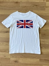 Primark Short Sleeves T-Shirt Boys Age 9-10 Years While Union Jack 100% Cotton