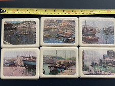 Six cocktail mats with Fishing