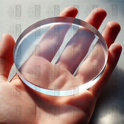 Clear plastic laser cut circle - laser,