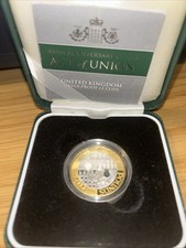 2007 Act Of Union 300th Anniversary .925 Silver Proof UK £2 Coin Boxed With COA