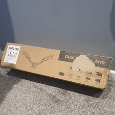 VonHaus Dual Monitor Stand for 17-32" Screens, Adjustable Twin Mount with Clamp