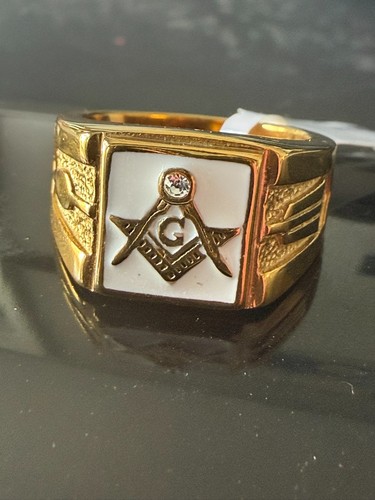 Mens masonic signet ring - masonic,
