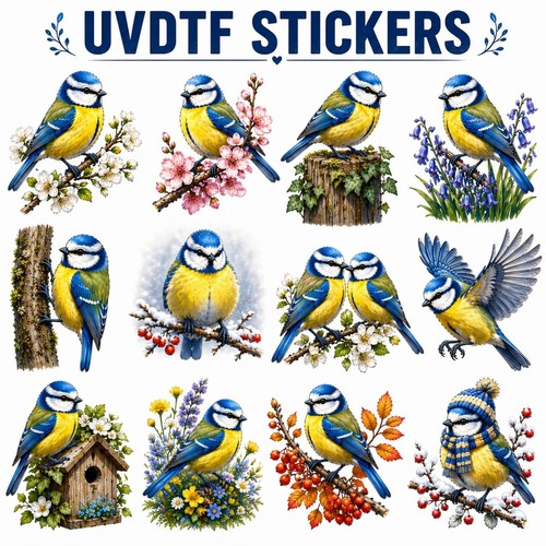 12sheet floral garden birds - 12sheet, uv