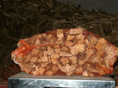 Orange net sacks vegetables - net,