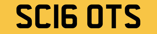 Scott scots number plate reg - scots,
