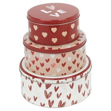 3 Valentine Cookie Storage Tin