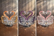 Crystal Swan Couple Ornament