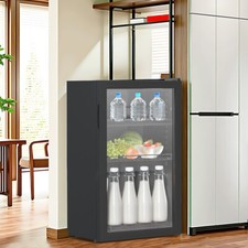 Drinks Beer Wine Cooler Fridge Under Counter Freestanding Glass Door LED Display