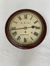 Antique H.S.Ltd Brompton Fusee Movement Wall-Shop-Station Clock