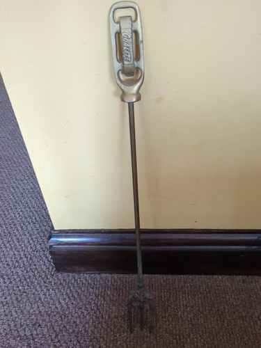 Vintage brass toasting fork - brass,