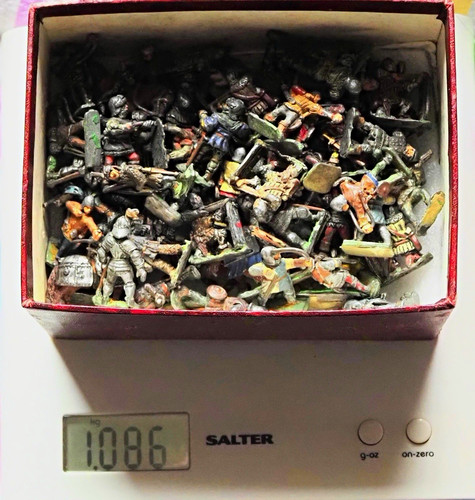 Painted lead toy soldiers - painted,