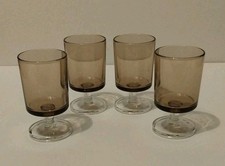Set of 4 Luminarc 1970s Smoked