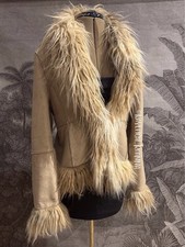 Vintage Tan Afghan Coat Y2K