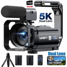 5K Dual Lens Video Camera